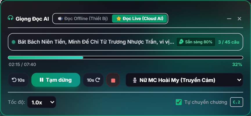 Player TTS Active Dock