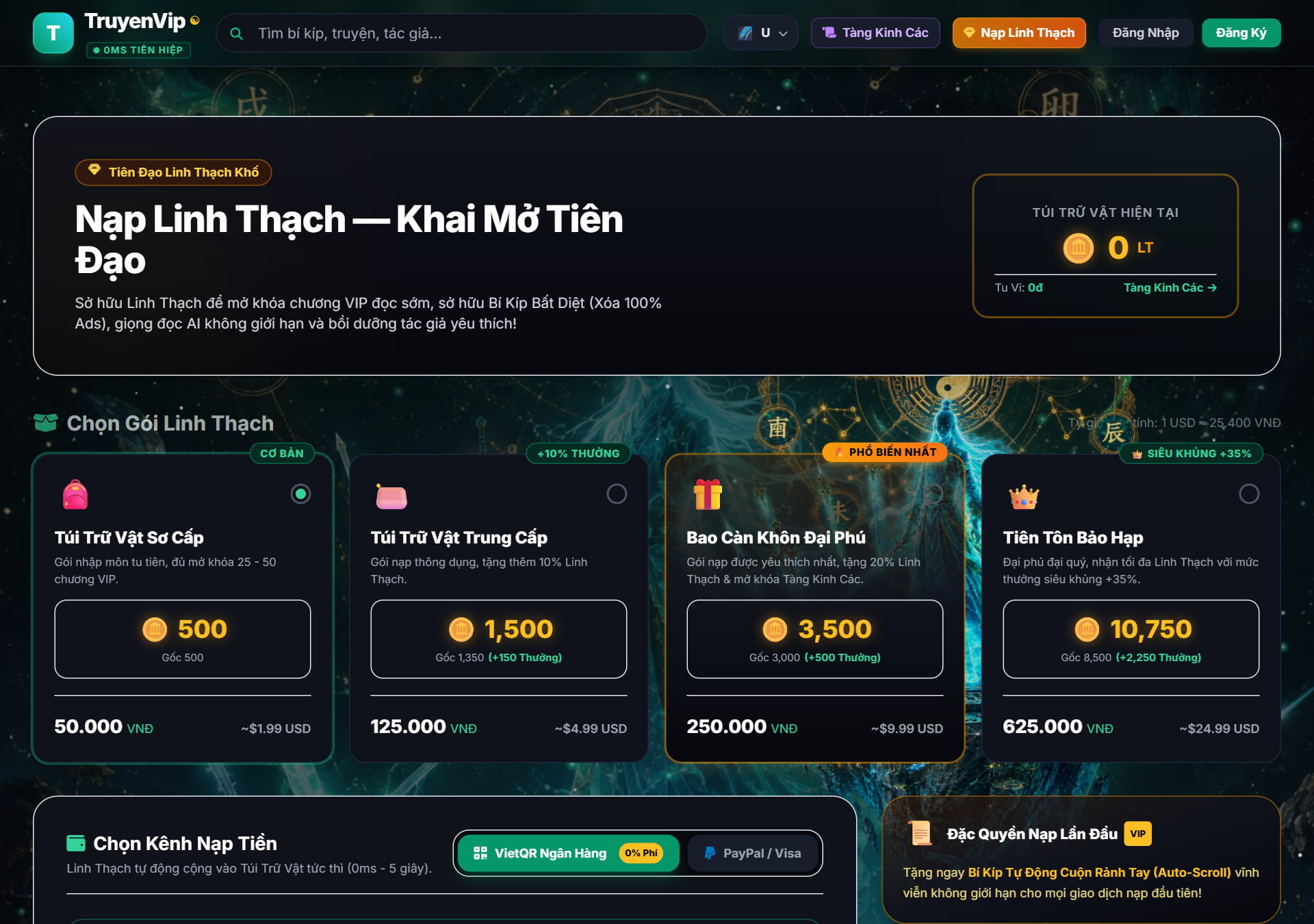 Trang Nạp Linh Thạch